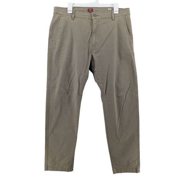 Levi XX Chino Standard Jeans 34x30 Beige Tan Mens High Rise Tapered‎ Legs WPL423 - Picture 10 of 10